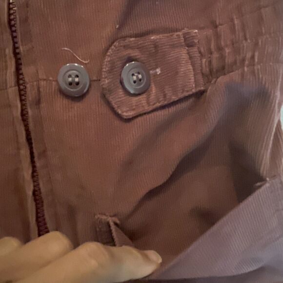 VTG Coverall Jumpsuit Womens M Corduroy Flare Wide Leg Groovy 70s Retro Brown - Picture 9 of 16